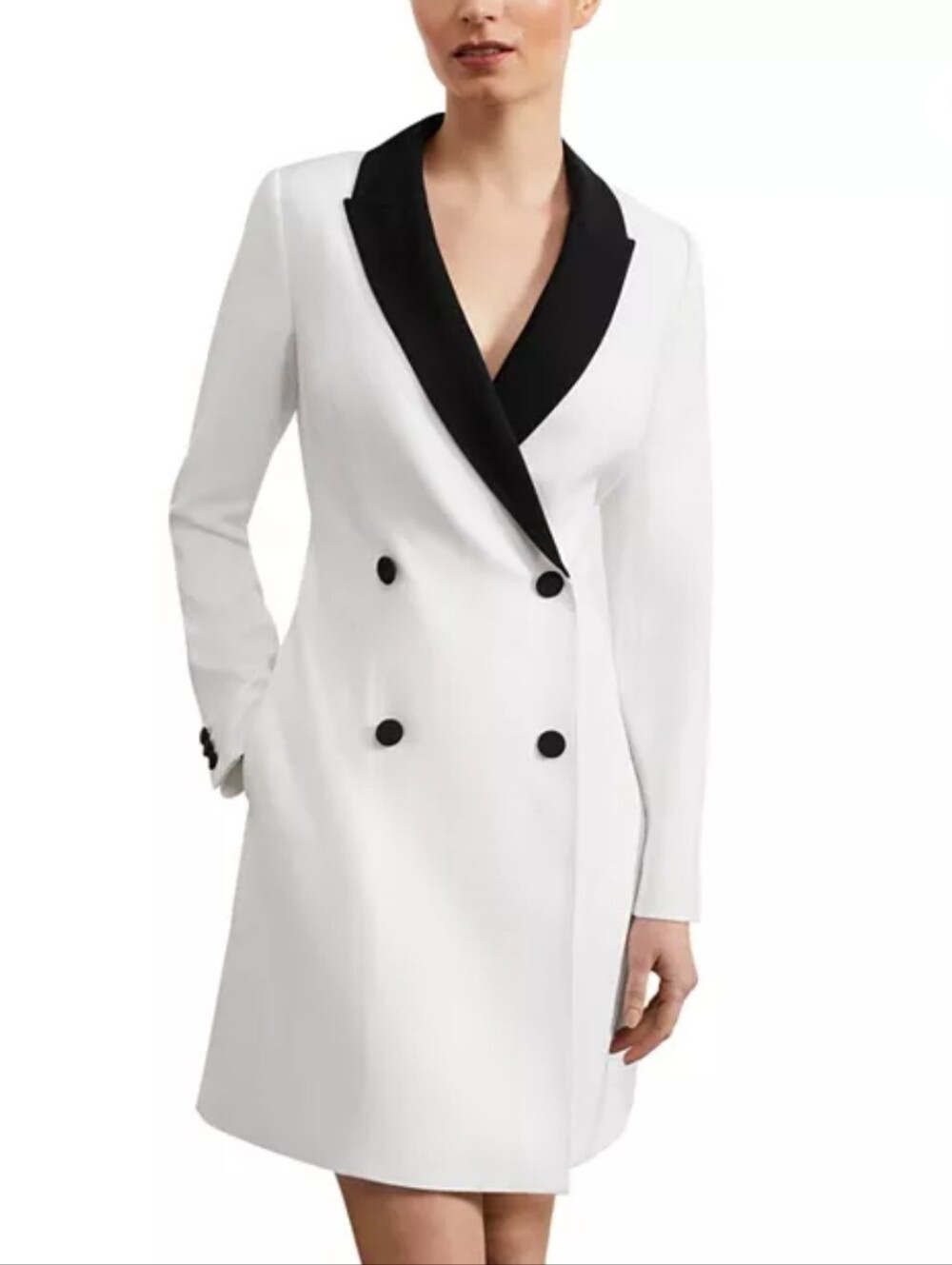 Hobbs London Black White Exbury Blazer Dress Women’s Sz 2 NWT